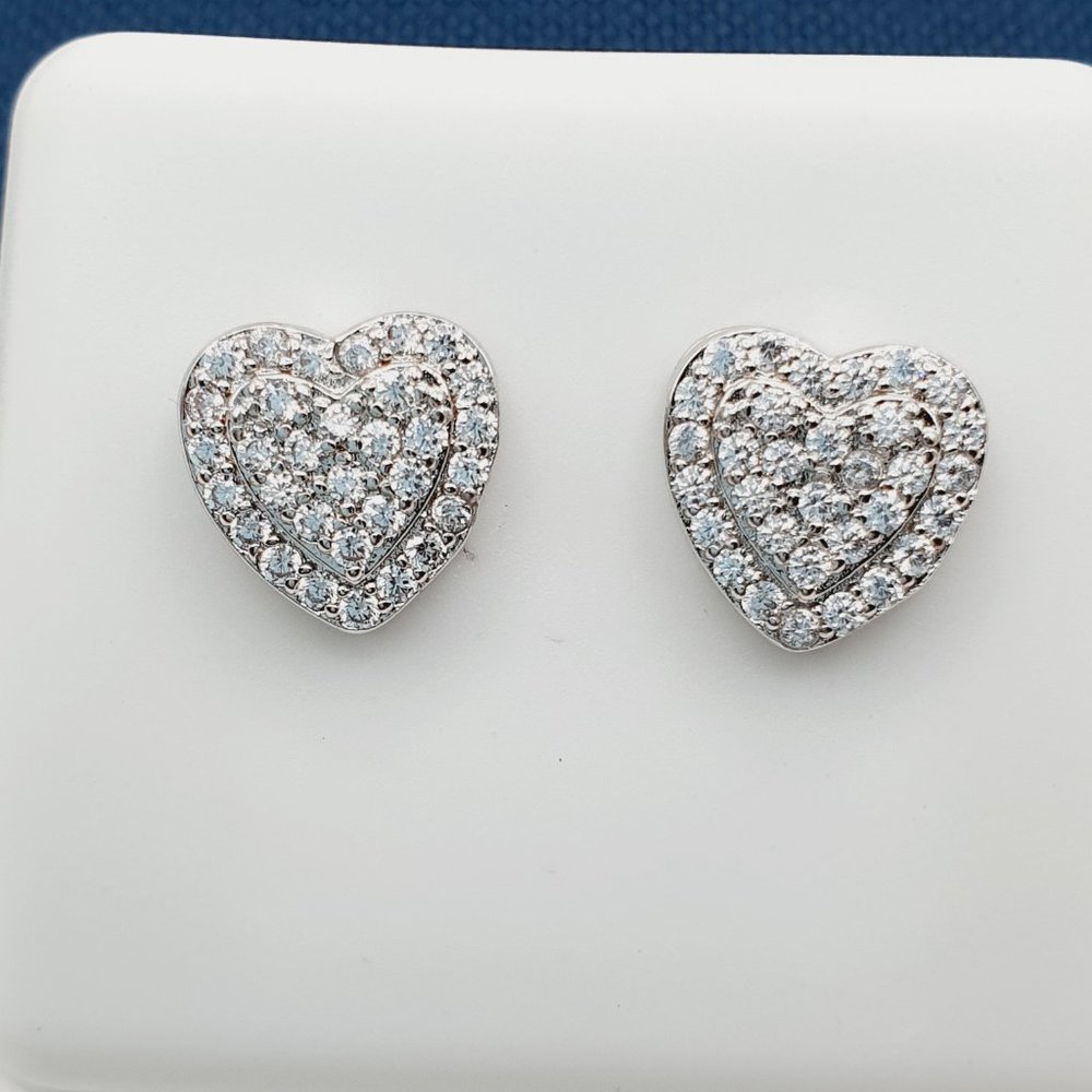 "925 Sterling Silver Plated CZ Earrings, INUS1BR160